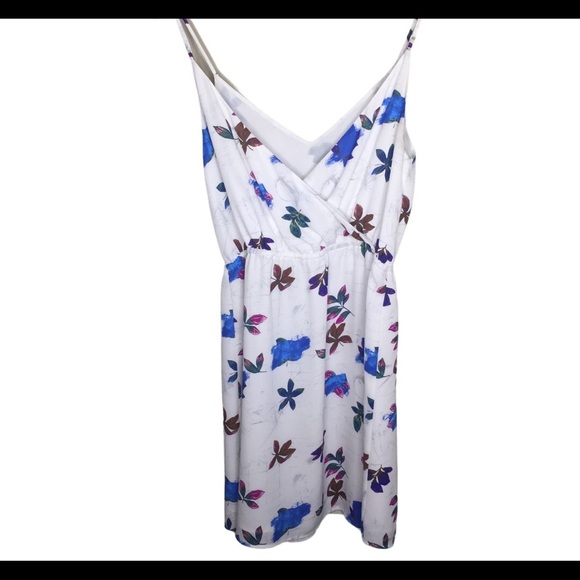 ARITZIA Babaton Casimir Spaghetti Strap Floral Dress With V Cut Ivory Size Small - Picture 6 of 8